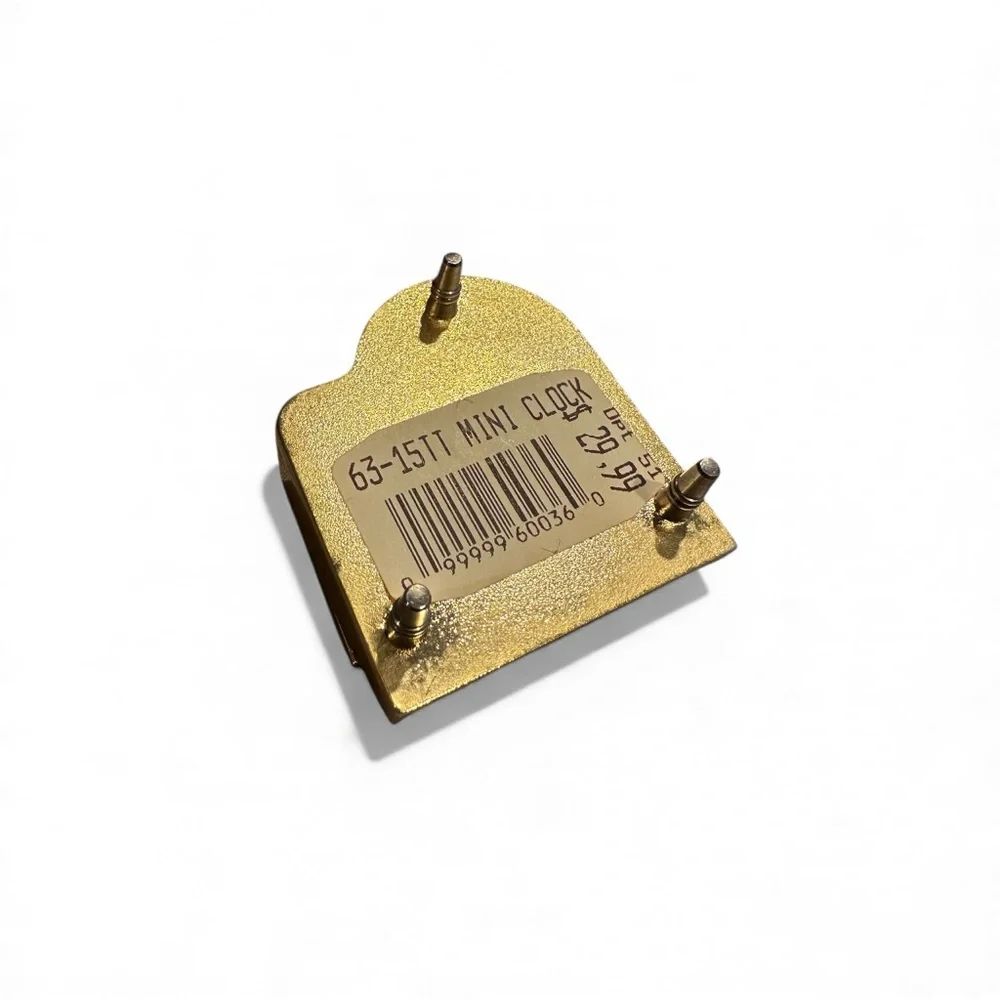 Gold Piano Shaped Miniature Gold Tone Clock